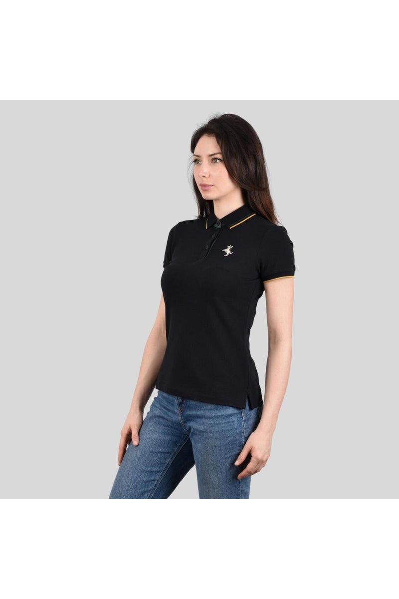 GIORDANO Black Polo Shirt for Women - Image 3